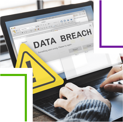 Data Breach on Computer Screen